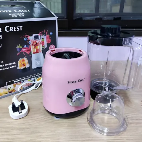 Máy Xay Sinh Tố Silver Crest SC-08 1500W - Cối 1.5L, Lưỡi Dao Bằng Thép Không Gỉ, Xay Trái Cây và Rau Củ Nhuyễn Mịn