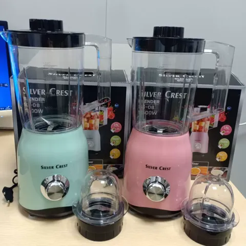 Máy Xay Sinh Tố Silver Crest SC-08 1500W - Cối 1.5L, Lưỡi Dao Bằng Thép Không Gỉ, Xay Trái Cây và Rau Củ Nhuyễn Mịn