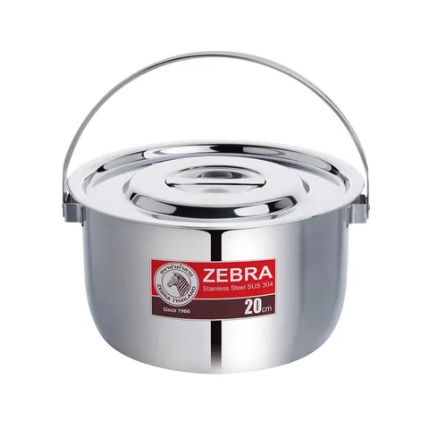 Nồi Inox 304 Zebra Indian 20cm/22cm Có Quai Xách - Nồi Nấu Bền Đẹp, Chất Liệu Cao Cấp, Tiện Lợi Cho Mọi Nhà Bếp