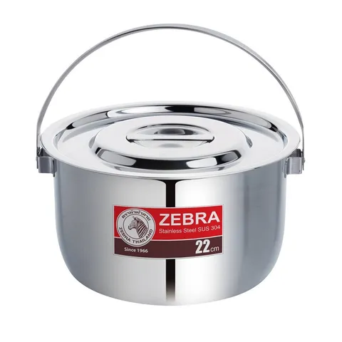 Nồi Inox 304 Zebra Indian 20cm/22cm Có Quai Xách - Nồi Nấu Bền Đẹp, Chất Liệu Cao Cấp, Tiện Lợi Cho Mọi Nhà Bếp
