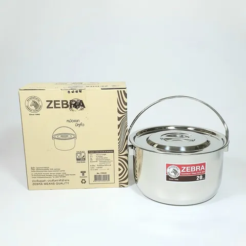 Nồi Inox 304 Zebra Indian 20cm/22cm Có Quai Xách - Nồi Nấu Bền Đẹp, Chất Liệu Cao Cấp, Tiện Lợi Cho Mọi Nhà Bếp