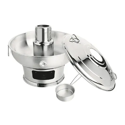 Nồi Lẩu Inox 304 Zebra Mongolian 26cm - Gắn Liền Nồi & Bếp, Thích Hợp Dã Ngoại, Nấu Lẩu Bằng Cồn