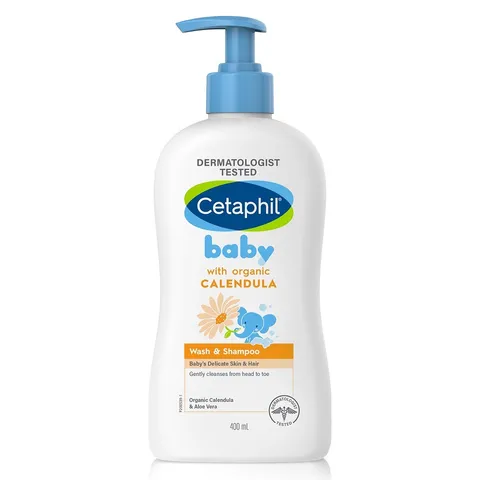 Sữa Tắm Gội Trẻ Em Cetaphil Baby 400ml - Chứa Hoa Cúc Hữu Cơ, Dịu Nhẹ, Không Kích Ứng, An Toàn Cho Da Nhạy Cảm.