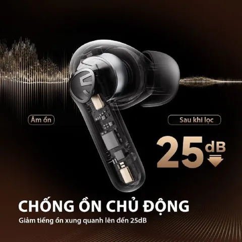 Tai Nghe Bluetooth Soundpeats Life Chống Ồn Chủ Động ANC, Âm Thanh Tuyệt Hảo, Kết Nối Bluetooth 5.2, Thời Gian Sử Dụng 5 Giờ