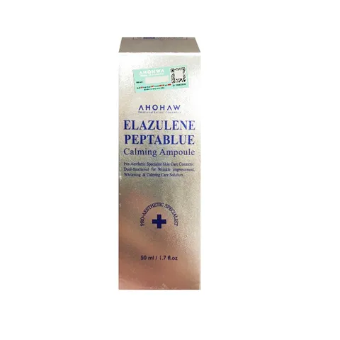 Tinh Chất Phục Hồi và Làm Dịu Da Ahohaw Elazulene Peptablue 50ml - Serum Dưỡng Da Chống Lão Hóa, Cấp Ẩm, Làm Sáng Da Chất Lượng Cao