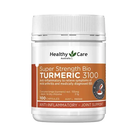 Viên uống tinh chất nghệ Healthy Care Turmeric 3100mg - Hỗ trợ sức khỏe & làm đẹp da với curcumin tự nhiên, 100 viên dễ sử dụng.