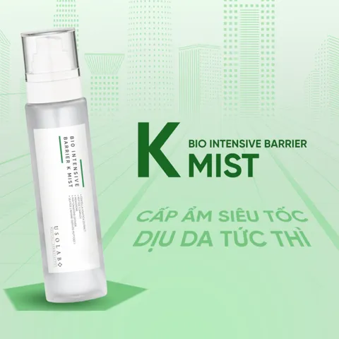 Xịt Khoáng Dưỡng Ẩm Usolab Bio Intensive Barrier K Mist 150ml - Làm Dịu Da, Cấp Ẩm Nhanh Chóng, Phù Hợp Với Da Nhạy Cảm
