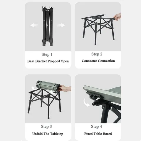 Bàn Dã Ngoại Gấp Gọn Siêu Nhẹ Naturehike CNH22JU050 - Hợp Kim Nhôm, Chịu Tải 50kg, Thoải Mái Cắm Trại, Leo Núi