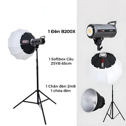 Bộ đèn Led Livestream ZSYB B200X 3200-5600K - Đèn Quay Chụp Chuyên Nghiệp, Hoàn Màu Cao, Điều Khiển Từ Xa