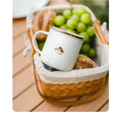 Cốc Tráng Men Dã Ngoại Naturehike CNK2300CW013 350ml - Chất Liệu Kim Loại Bền Bỉ, Thiết Kế Đẹp Mắt, Phù Hợp Cắm Trại, Du Lịch
