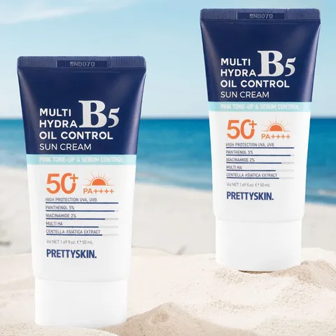 Kem Chống Nắng Kiềm Dầu Pretty Skin Multi Hydra B5 Oil Control SPF50+ - Bảo Vệ Da Nhạy Cảm Tối Ưu với 9 Màng Lọc UVA/UVB