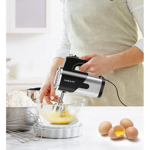 Máy Đánh Trứng Cầm Tay Sokany SK6621 - Công Suất 800W, 5 Tốc Độ, Phù Hợp Làm Bánh và Kem Tích Hợp Đầu Trộn, Dễ Dàng Sử Dụng