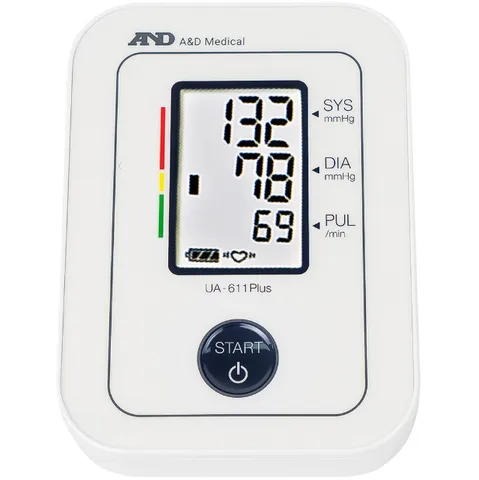 Máy Đo Huyết Áp Bắp Tay Tự Động AND UA-611 Plus - Màn Hình Lớn, Bộ Nhớ 60 Kết Quả, Cảnh Báo Rối Loạn Nhịp Tim, Độ Chính Xác Cao