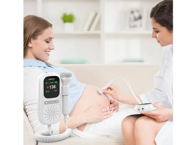 Máy Đo Tim Thai Cá Nhân Pin Sạc Jumper JPD-100F - Thiết Bị Theo Dõi Nhịp Tim Thai Nhi Tại Nhà, Dễ Dàng Sử Dụng