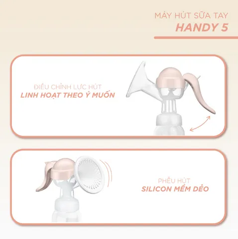Máy Hút Sữa Bằng Tay Fatzbaby Handy 5 FB1011HY - Giải Quyết Dư Sữa Hiệu Quả Với Phễu Silicon Mềm Dẻo, Tiện Lợi Cho Mẹ