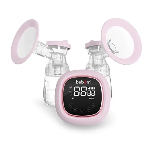 Máy Hút Sữa Điện Đôi Beborn BP01 - Bình Đựng PP Không BPA, Pin 2000mAh, 3 Chế Độ, Dễ Sử Dụng, Hỗ Trợ Mẹ Nuôi Dưỡng Bé