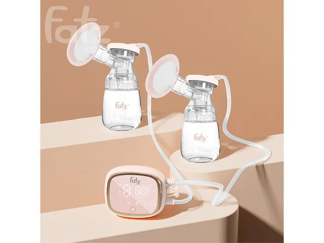 Máy hút sữa điện đôi Fatzbaby Resonance 6 FB1102VN - Tiện lợi, 9 cấp độ hút, pin sạc, tiết kiệm thời gian cho mẹ, tăng sản lượng sữa cho bé