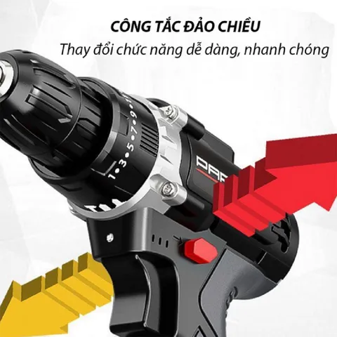 Máy Khoan Pin Bắt Vít Parsch 12V - Động Cơ Lõi Đồng, 2 Tốc Độ, Có Đèn LED, Phù Hợp Khoan Gỗ và Nhựa - Dụng Cụ Cầm Tay Tiện Dụng