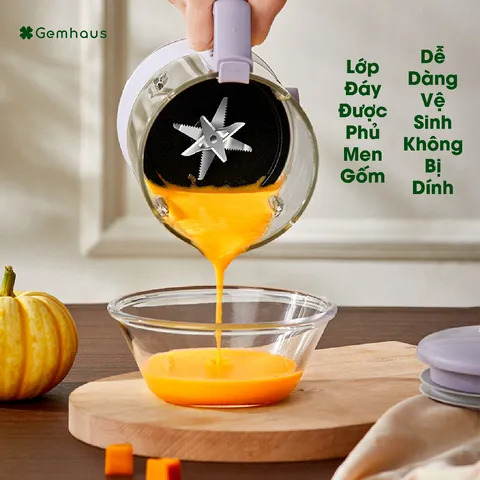 Máy Làm Sữa Hạt Gemhaus GH150 6in1 Dung Tích 1.2L - Xay Đậu Cà Phê, Ngũ Cốc, Nước Ép Rau Củ, Cối Thủy Tinh Chịu Nhiệt