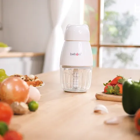 Máy Xay Thức Ăn Cho Bé Beborn FG02 - 200W, Lưỡi Dao Inox 6 Cách, Cốc Thủy Tinh 300ml, An Toàn, Dễ Dùng, Giúp Làm Súp, Sinh Tố Cho Bé
