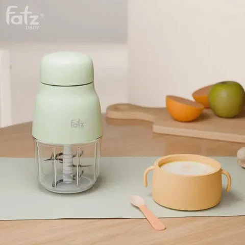 Máy Xay Thức Ăn Dặm Đa Năng Fatzbaby MIX 2 FB5001MB - Công Suất 200W, Lưỡi Dao Inox 8 Cánh, Dung Tích 300ml, Thích Hợp Cháo, Súp, Sinh Tố Cho Bé