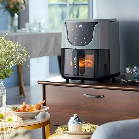 Nồi Chiên Không Dầu Bear QZG-E16C5 Công Suất 1550W, Dung Tích 5 Lít, Bảng Điều Khiển Cảm Ứng Hiện Đại, Chiên Nướng Nhanh Chín