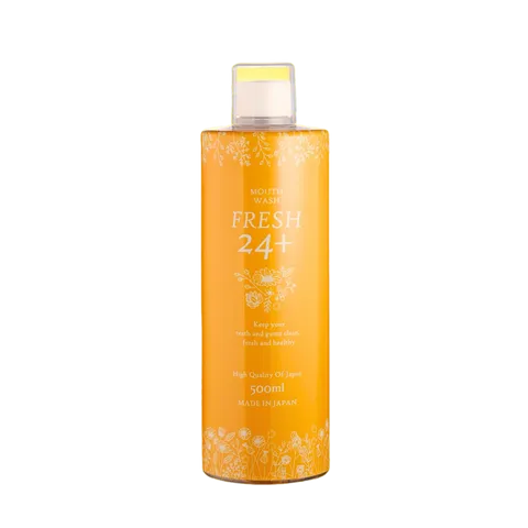 Nước Súc Miệng Mouth Wash Fresh 24+ Hương Bạc Hà 500ml - Khử Mùi Hôi Miệng, Giữ Hơi Thở Thoáng Mát Suốt 24 Giờ