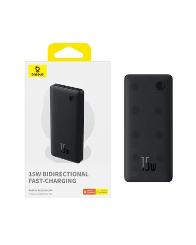 Pin Dự Phòng Baseus Airpow Lite 10000mAh 15W - Sạc Nhanh, Thiết Kế Nhỏ Gọn, Tích Hợp Cổng USB và Type-C, Đa Năng Cho Điện Thoại và Thiết Bị Khác