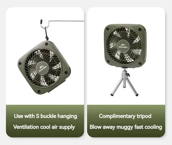 Quạt Mini Cắm Trại Naturehike CNK2300DQ018 - Thiết Kế Nhỏ Gọn, 3 Chế Độ Gió, Dễ Dàng Sử Dụng Cho Đi Phượt, Dã Ngoại