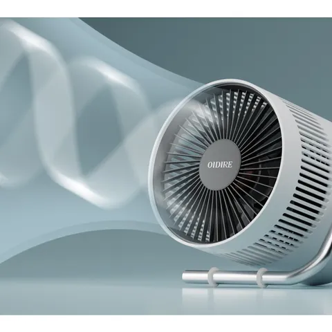Quạt Tích Điện Để Bàn Oidire ODI-MF10A - Thiết Kế Hình Lá Quạt, 3 Chế Độ Gió, Âm Thanh Nhẹ Nhàng, Phù Hợp Cho Văn Phòng và Gia Đình