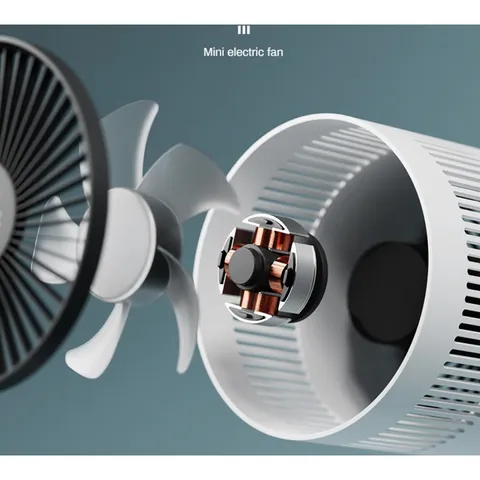 Quạt Tích Điện Để Bàn Oidire ODI-MF10A - Thiết Kế Hình Lá Quạt, 3 Chế Độ Gió, Âm Thanh Nhẹ Nhàng, Phù Hợp Cho Văn Phòng và Gia Đình