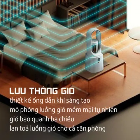 Quạt Tích Điện Phun Sương Không Cánh Melody MLD19 - Thiết Kế Sang Trọng, Đa Chức Năng, An Toàn Cho Trẻ Nhỏ và Thú Cưng