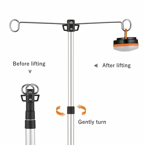 Sào Treo Đèn Cắm Trại Gấp Gọn DJ01 NatureHike 1m94 - Thiết Kế Chắc Chắn Cho Dã Ngoại và Glamping