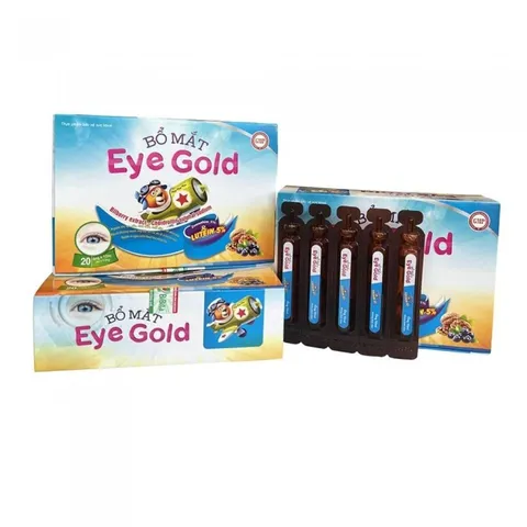 Siro Eye Gold - Thực phẩm bổ mắt hỗ trợ cải thiện thị lực, giảm mỏi khô mắt với chiết xuất tự nhiên và vitamin A, B2, DHA