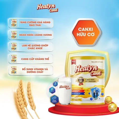 Sữa Non Healyn Canxi 900g - Hỗ Trợ Chắc Khỏe Xương, Tăng Cường Hấp Thụ Canxi, Dinh Dưỡng Thiên Nhiên, Giảm Nguy Cơ Thoái Hóa