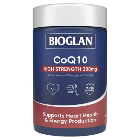 Viên uống CoQ10 300mg Bioglan - Hỗ trợ tim mạch, tăng cường năng lượng và sức khỏe cơ tim, 60 viên nang dễ hấp thu