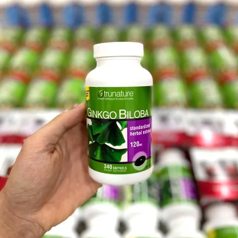 Viên Uống Ginkgo Biloba Trunature 120mg Hỗ Trợ Bổ Não và Tuần Hoàn Não - Sản Phẩm Từ Mỹ, 340 Viên