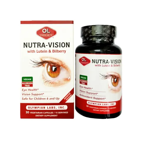 Viên uống hỗ trợ mắt Nutra Vision Olympian Labs - Vitamin và Khoáng Chất Bảo Vệ Mắt, Giảm Mệt Mỏi, Sản Phẩm Chính Hãng Mỹ