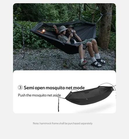 Võng Naturehike CNH22HJ001 Chống Lật & Muỗi cho 2 Người - Thiết Kế Đa Năng, Kích Thước Rộng, Chống Thấm Nước, Phụ Kiện Đầy Đủ