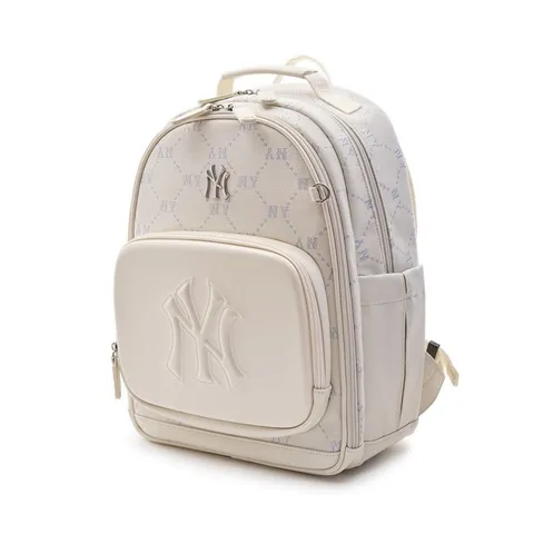 Balo Trẻ Em MLB Diamond Monogram Cute Bear NY Yankees 7ABKMD34N-50IVS Màu Ivory - Balo Chất Liệu Bền, Thiết Kế Đáng Yêu