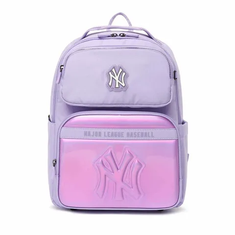 Balo Trẻ Em MLB Led Stamp New York Yankees 7ABK0022N-50LDL Màu Tím - Balo Đeo Vai Tiện Lợi Cho Bé Yêu Học Tập