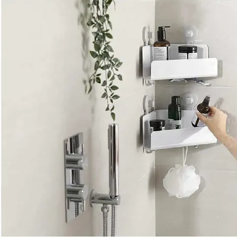 Bộ 2 Kệ Đựng Đồ Gắn Góc Tường Joseph Joseph 70550 EasyStore - Tiện Ích Hóa Nhà Cửa, Chất Liệu Nhựa Cao Cấp, Không Cần Khoan