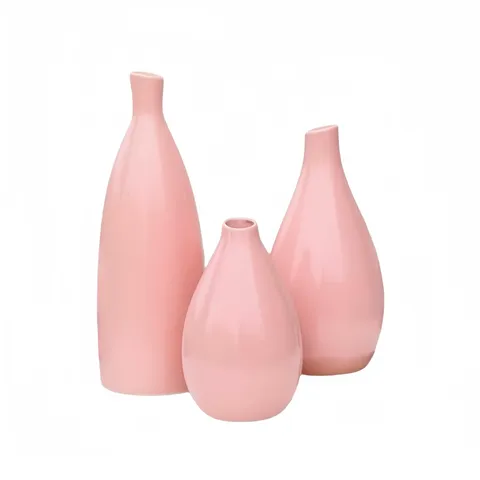 Bộ 3 Bình Hoa Gốm Sứ Bát Tràng Vintage - Trang Trí Nhà Cửa Đa Năng, Cắm Hoa Nghệ Thuật, Chất Liệu Cao Cấp