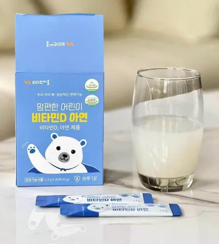 Bột Canxi Enzyme Sữa Non Tảo Biển Hàn Quốc - Hỗ Trợ Tăng Chiều Cao và Phát Triển Trí Não Cho Trẻ Em, 30 Gói X 1.5g