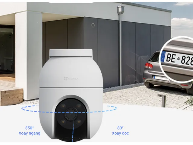 Camera Wifi 360 độ Ezviz C8C 3K 5MP - Đàm Thoại 2 Chiều, Báo Động, Quan Sát Ban Đêm Siêu Sắc Nét, Chống Nước IP65