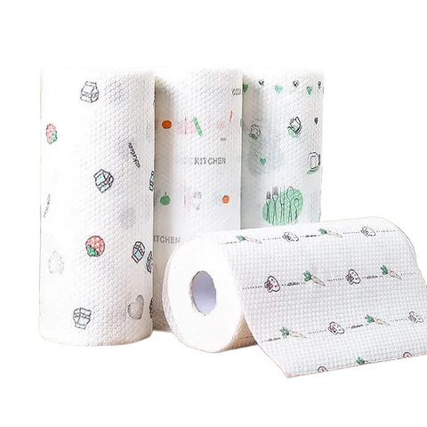 Cuộn khăn giấy lau bếp đa năng tái sử dụng - Giấy thấm hút nước, mềm mại, dễ giặt, tiện lợi cho mọi nhu cầu vệ sinh bếp.