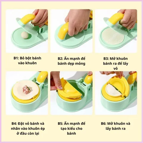 Dụng cụ ép vỏ bánh, khuôn làm bánh bao, há cảo 3in1 - Đồ bếp tiện lợi cho món ăn gia đình ngon miệng và hấp dẫn