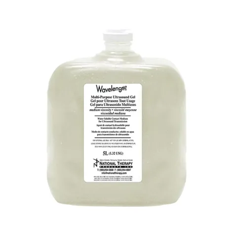 Gel siêu âm Wavelength cao cấp - Gel bôi trơn siêu âm dễ sử dụng, dẫn điện cao, cho kết quả quét chính xác, không cồn, can 5 lít