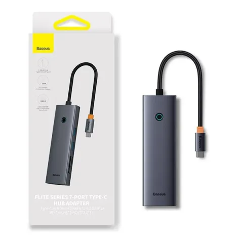Hub Mở Rộng Đa Năng Baseus Flite Series 7in1 - Kết Nối USB, HDMI 4K, Ethernet, Thiết Bị Di Động - Thiết Kế Nhỏ Gọn, Dễ Dàng Sử Dụng