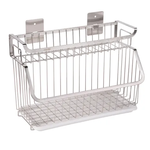 Kệ Đựng Đồ 2 Tầng Inox 304 Gắn Tường Hobby Home Decor GV3 - Bền Bỉ, Chống Gỉ, Gọn Gàng Cho Không Gian Bếp